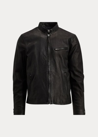 Men's Polo Ralph Lauren Lambskin Café Racer Jackets | 172094OFZ